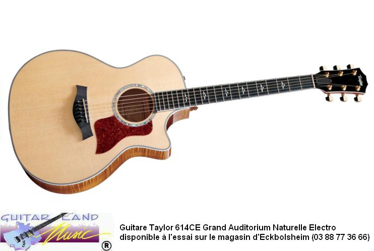 Guitare Taylor 614CE Grand Auditorium Naturelle Electro